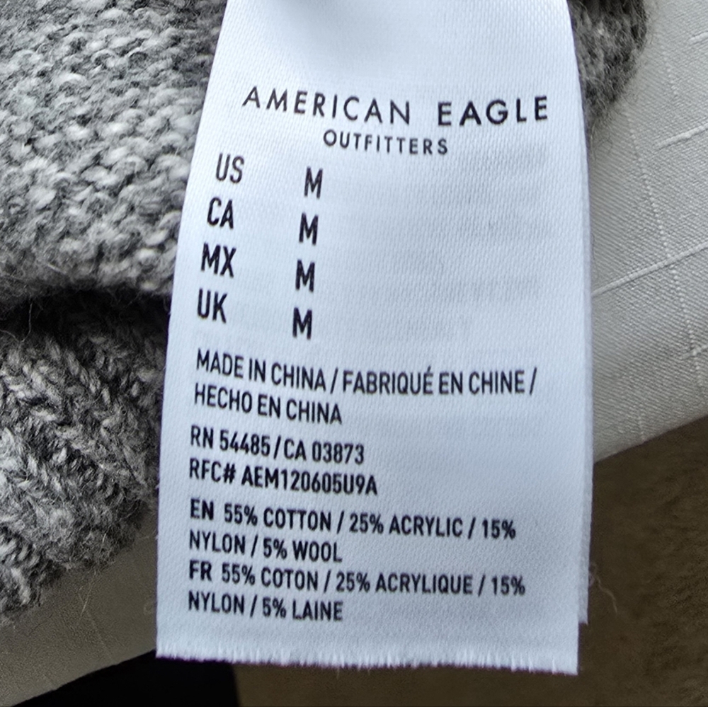 American Eagle Outfitters Gray Patterned Fairisle… - image 4